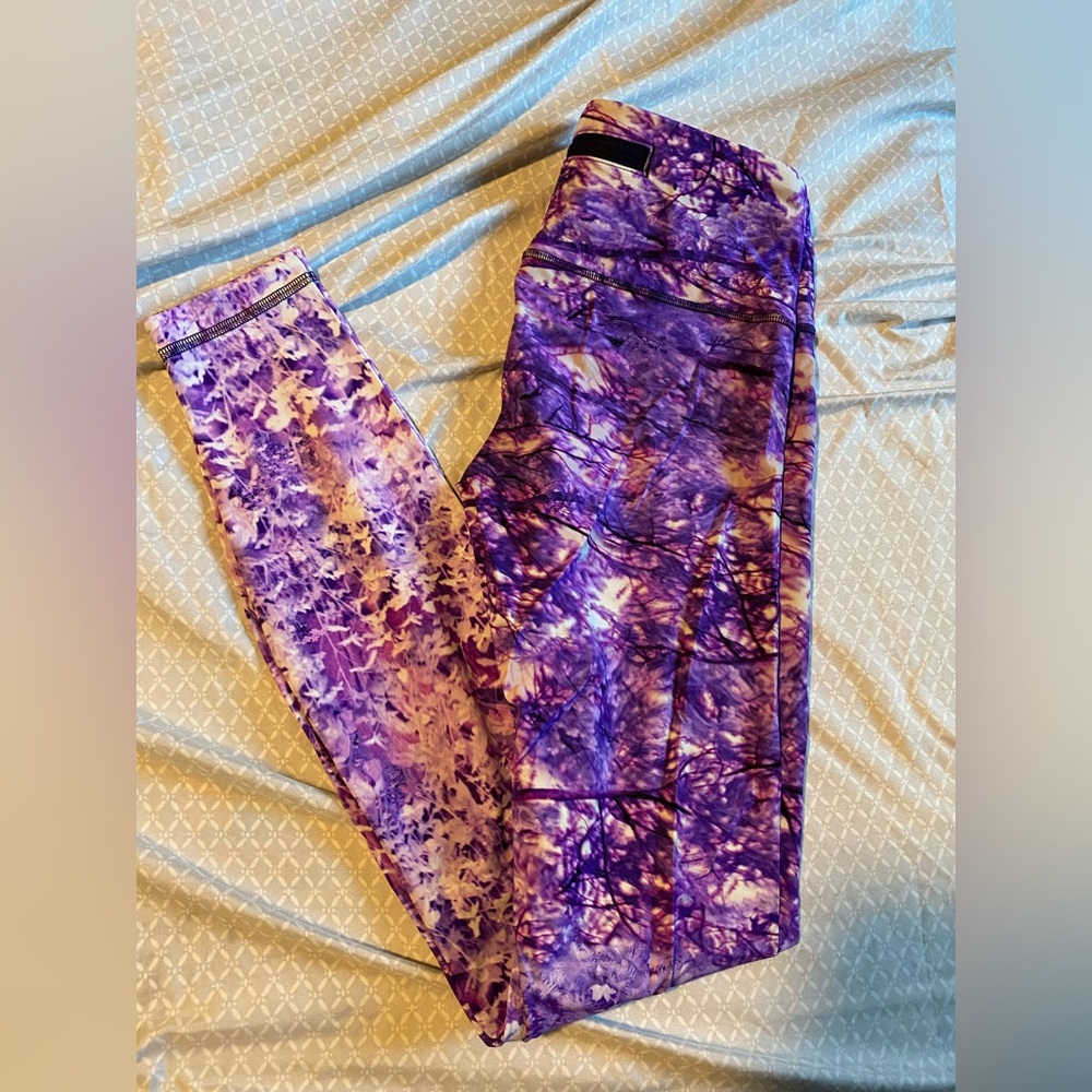 EUC run tights fractal print Seawheeze